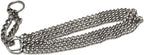 Collier étrangleur triple rangs avec sécurité pour chien