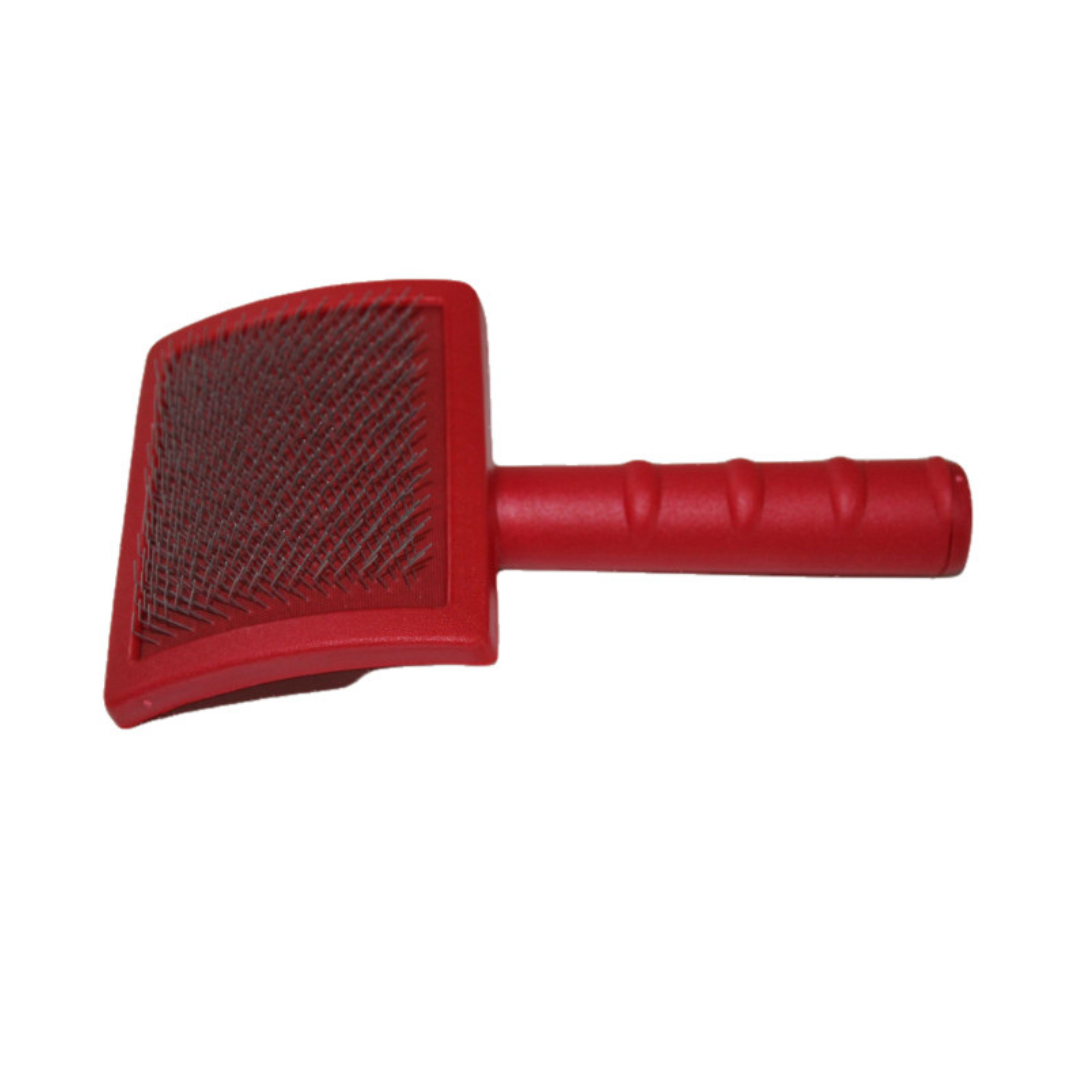 Brosse carde M manche plastique pour chien et chat