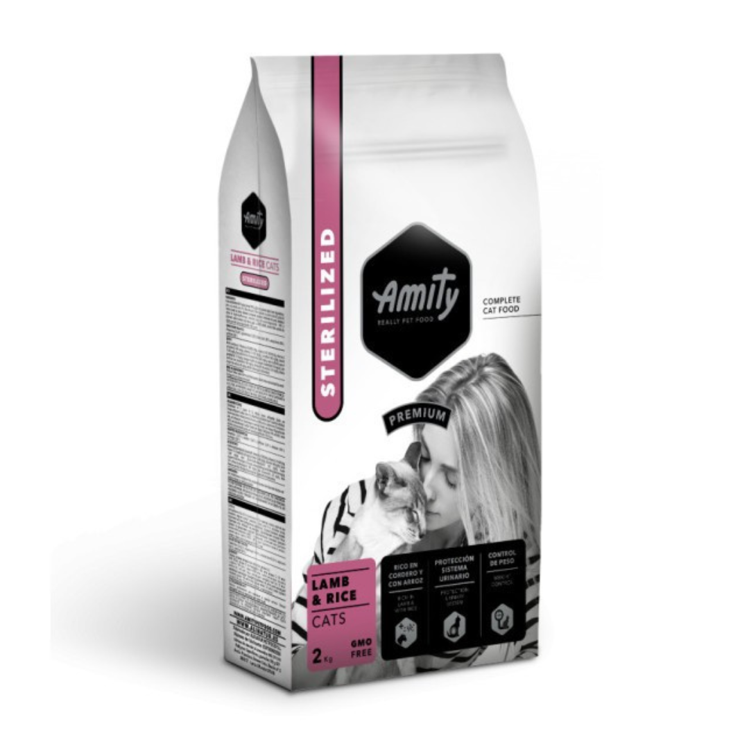 Amity Premium croquettes agneau et riz pour chat stérilisé 2kg