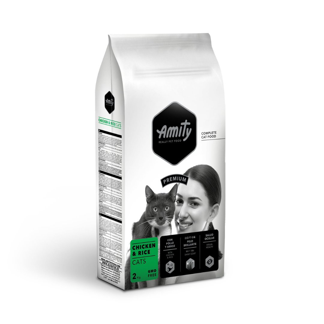 Amity Premium poulet et riz pour chat adulte 2kg