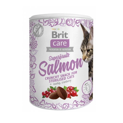 Brit Care Superfruits friandises saumon pour chat sterilise 100g