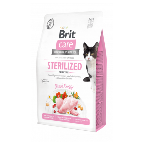 Brit Care croquettes lapin pour chat stérilisé sensible 2kg