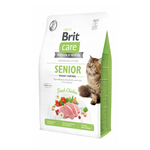 Brit Care croquettes poulet pour chat senior 2kg