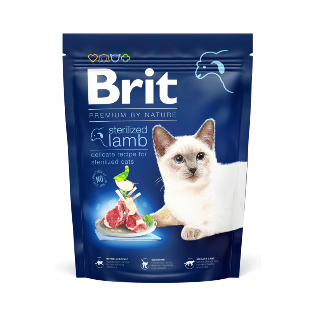 Brit croquettes agneau pour chat stérilisé 1,5kg