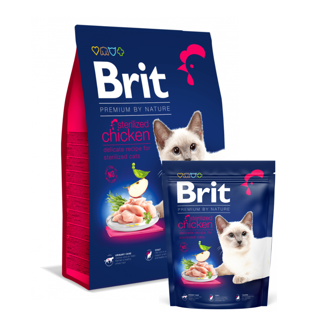 Brit croquettes poulet pour chat stérilisé