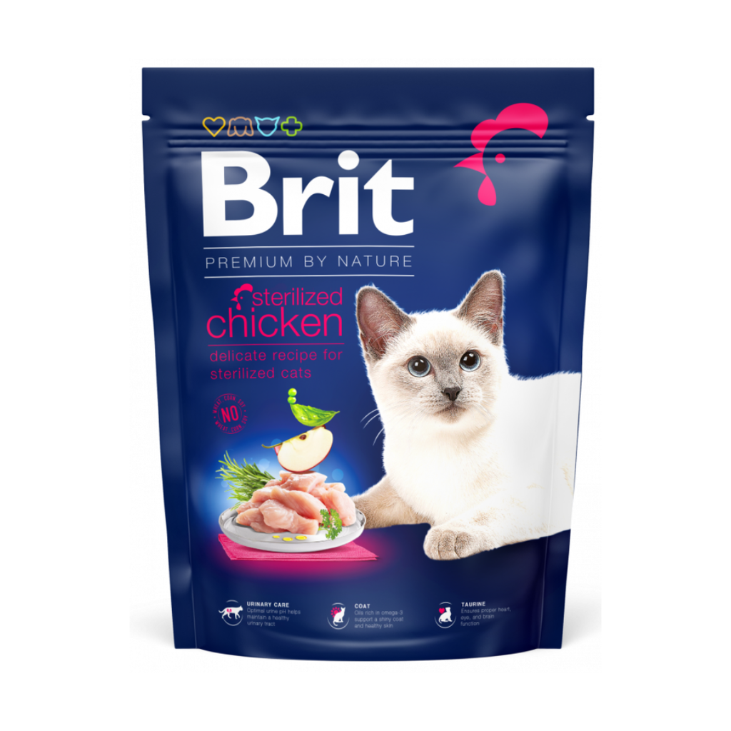 Brit croquettes poulet pour chat stérilisé 1,5kg
