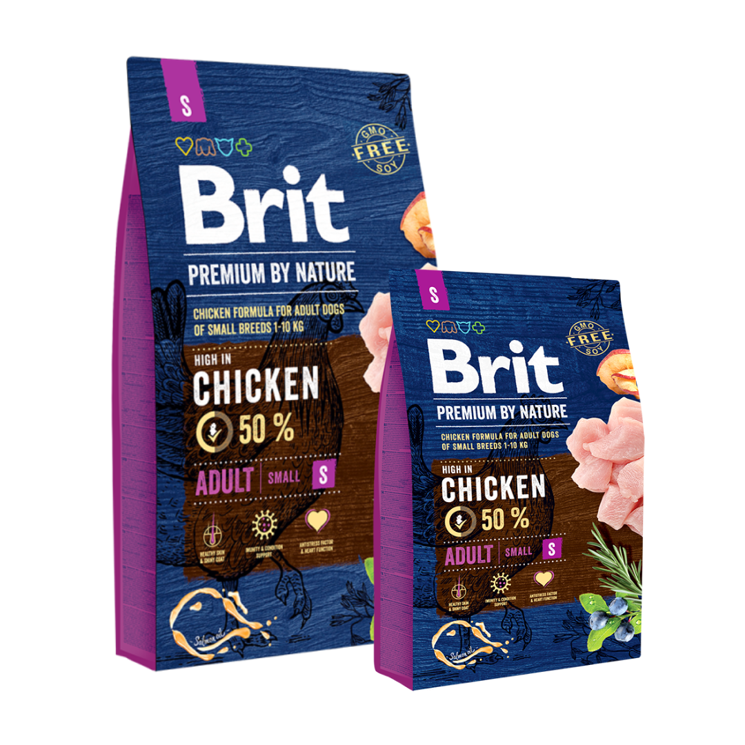 Brit croquettes poulet pour chien adulte petite race