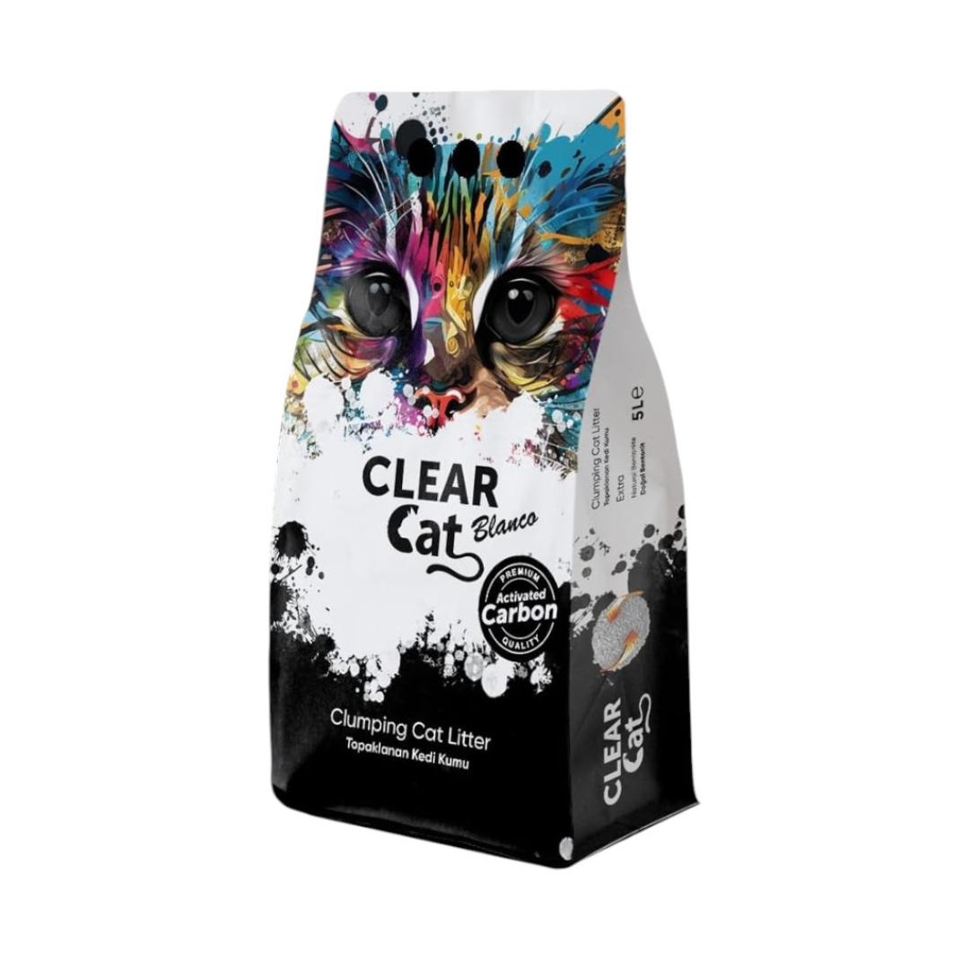 ClearCat Litière Agglomérante Charbon pour Chat 5L
