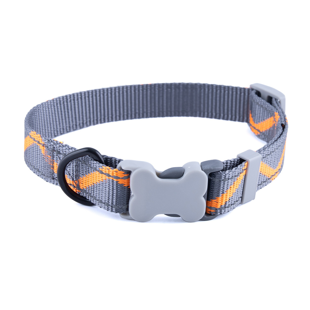Collier nylon gris M pour chien