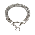 Collier étrangleur triple rangs avec sécurité pour chien