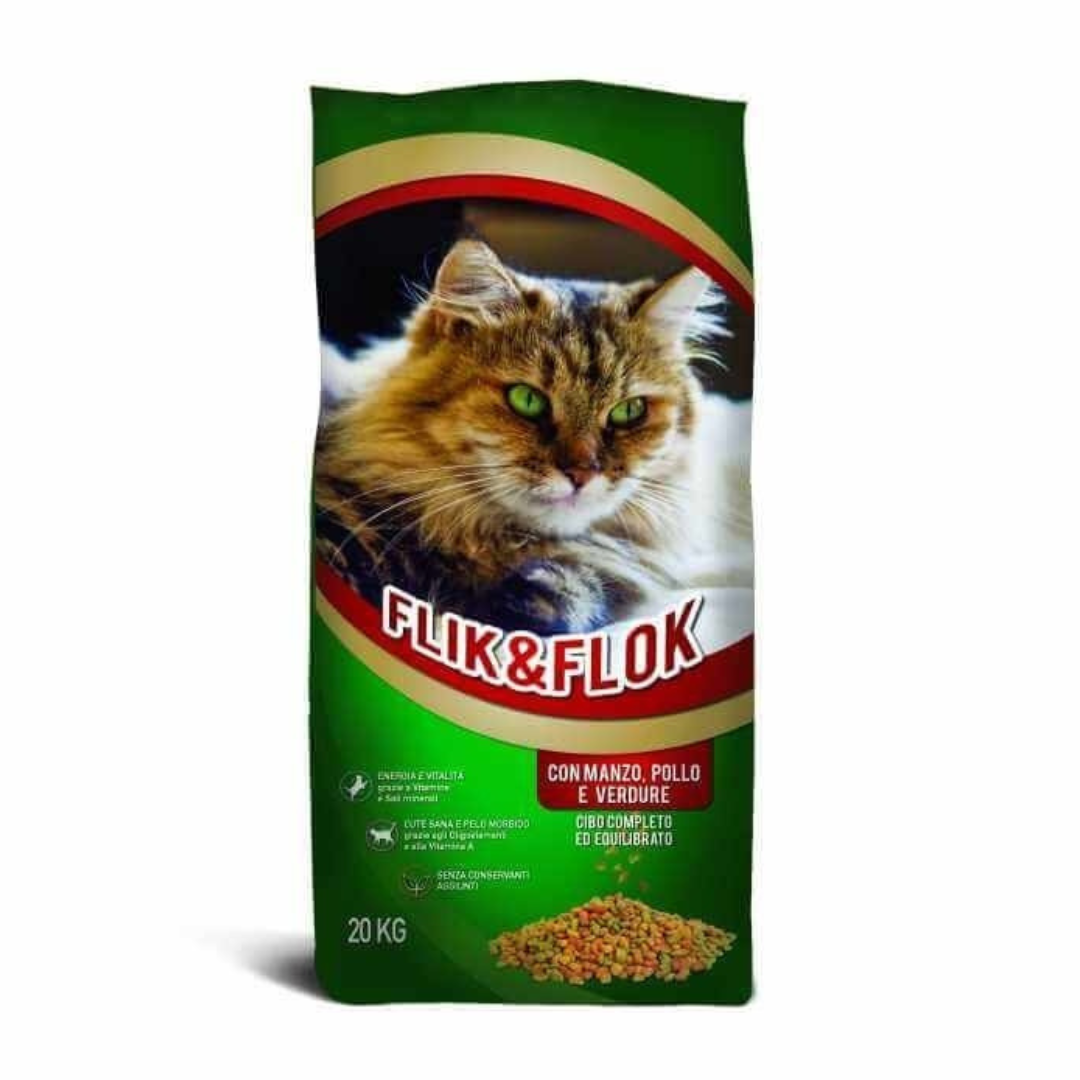 Flick & Flock croquettes bœuf et poulet pour chat 20kg