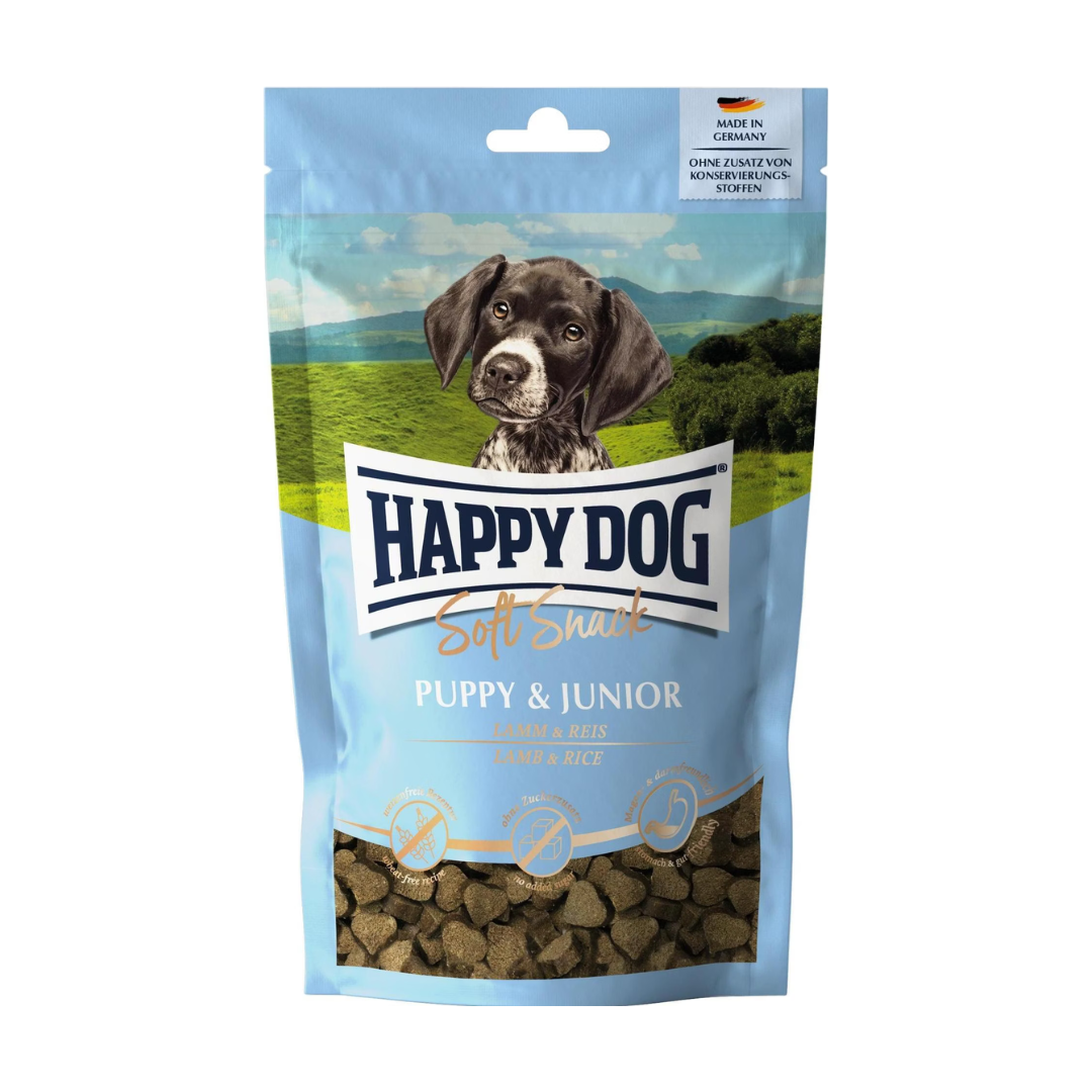 HappyDog soft snack agneau et riz pour chiot 100g