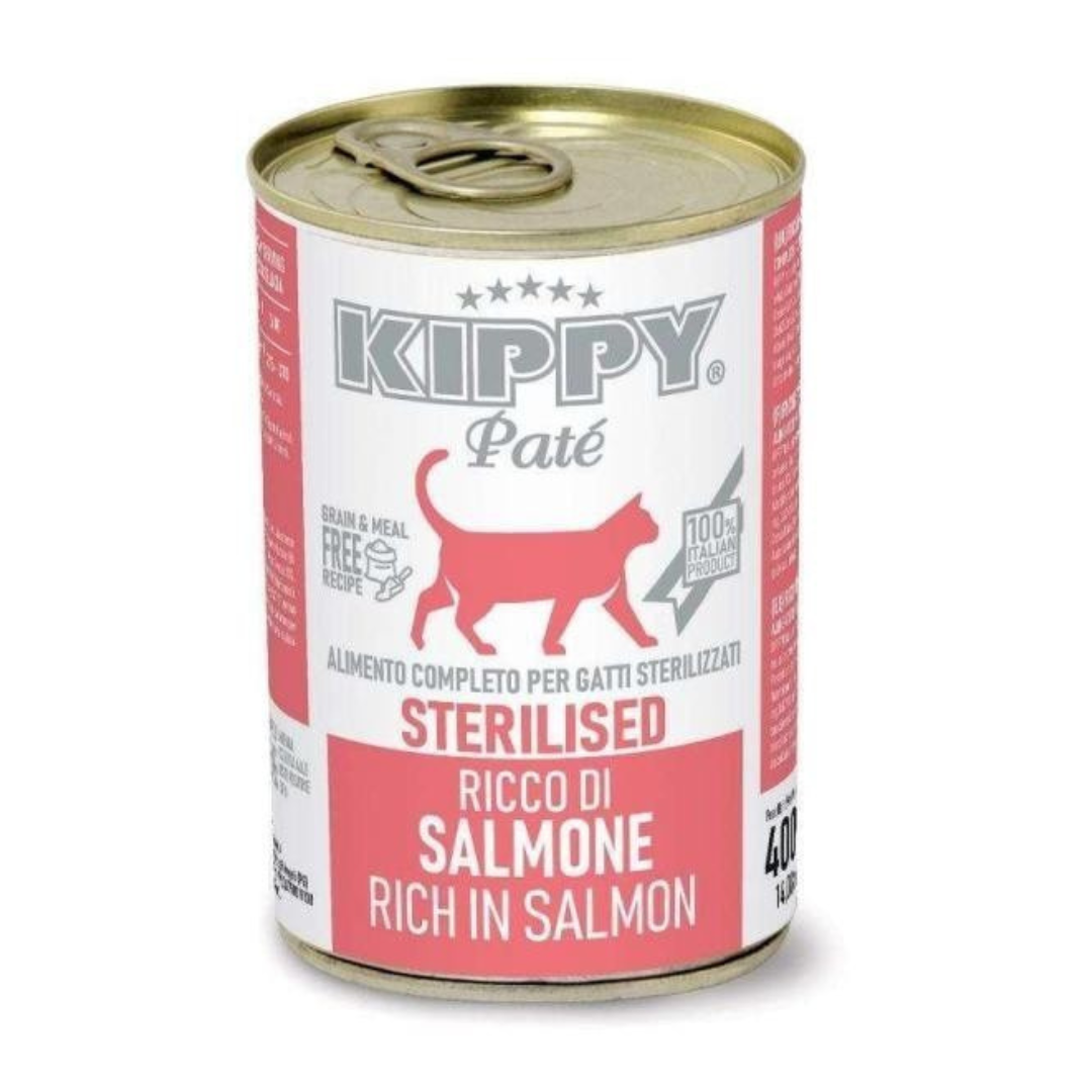 Kippy pâté au saumon pour chat stérilisé 400g