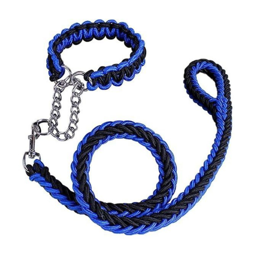 Laisse corde avec collier de traction pour grand chien