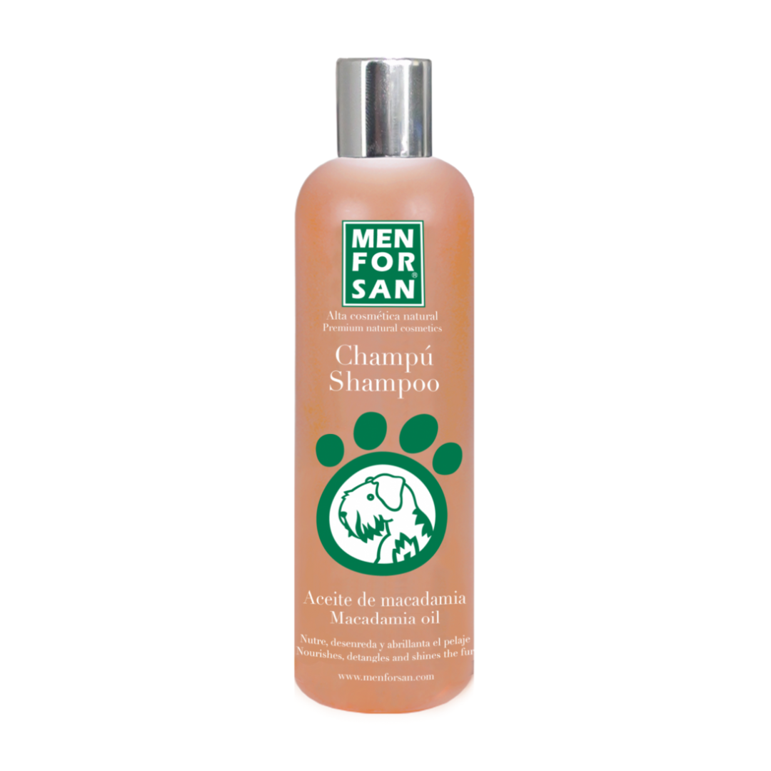 MenForSan shampoing huile de macadamia pour chien 300mL