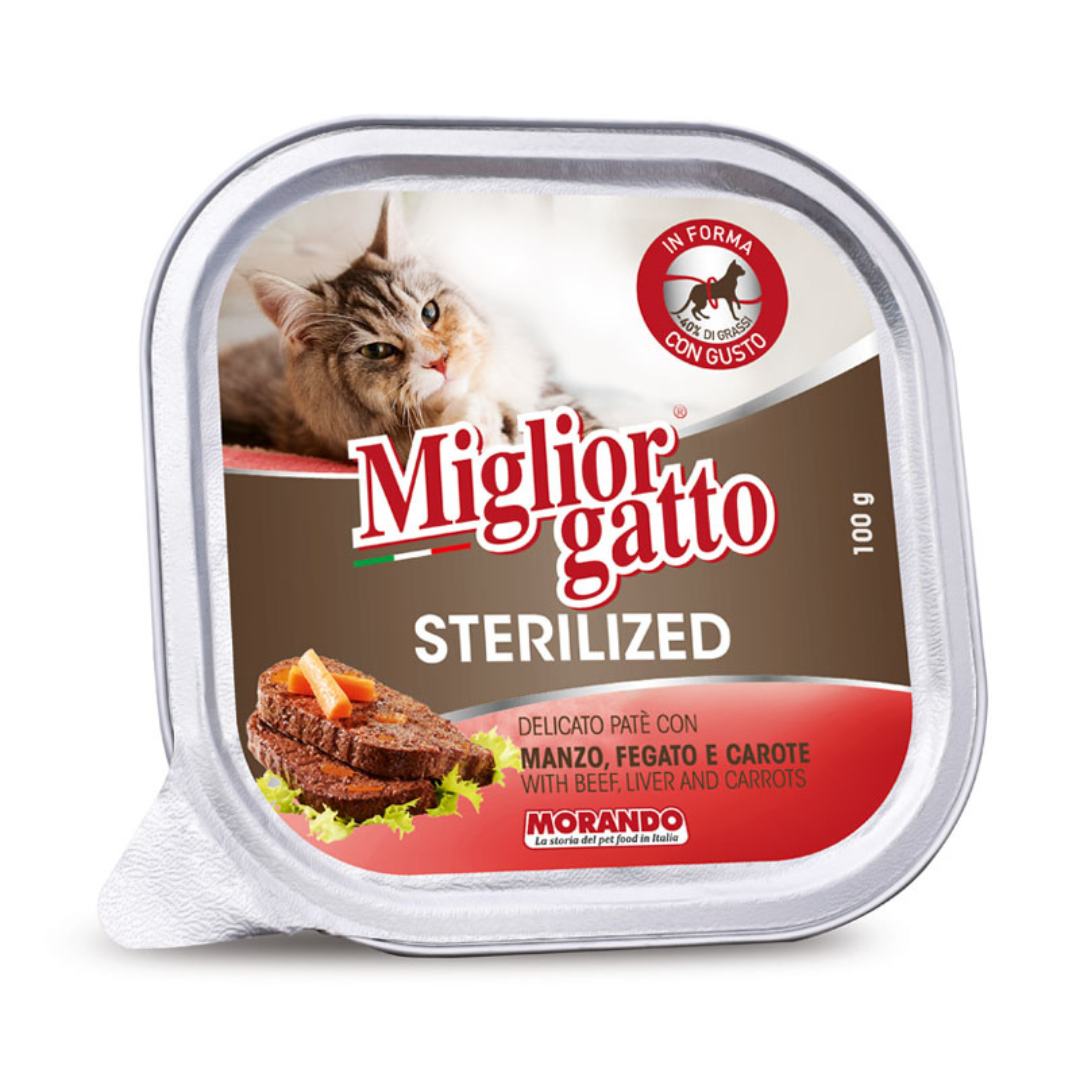 Miglior gatto barquette pâtée bœuf pour chat stérilisé 100g