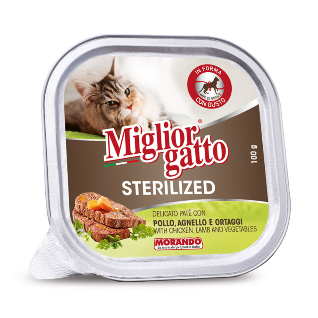Miglior gatto barquette pâtée poulet et agneau pour chat stérilisé 100g