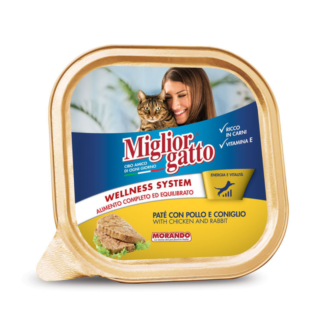 Miglior gatto barquette pâtée poulet et lapin pour chat 100g