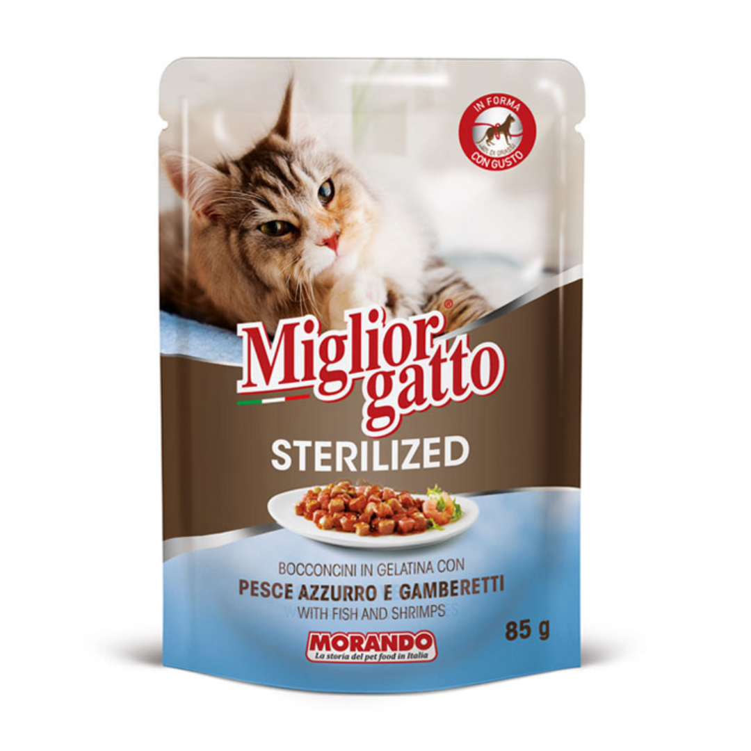 Miglior gatto pochon poisson pour chat stérilisé 85g