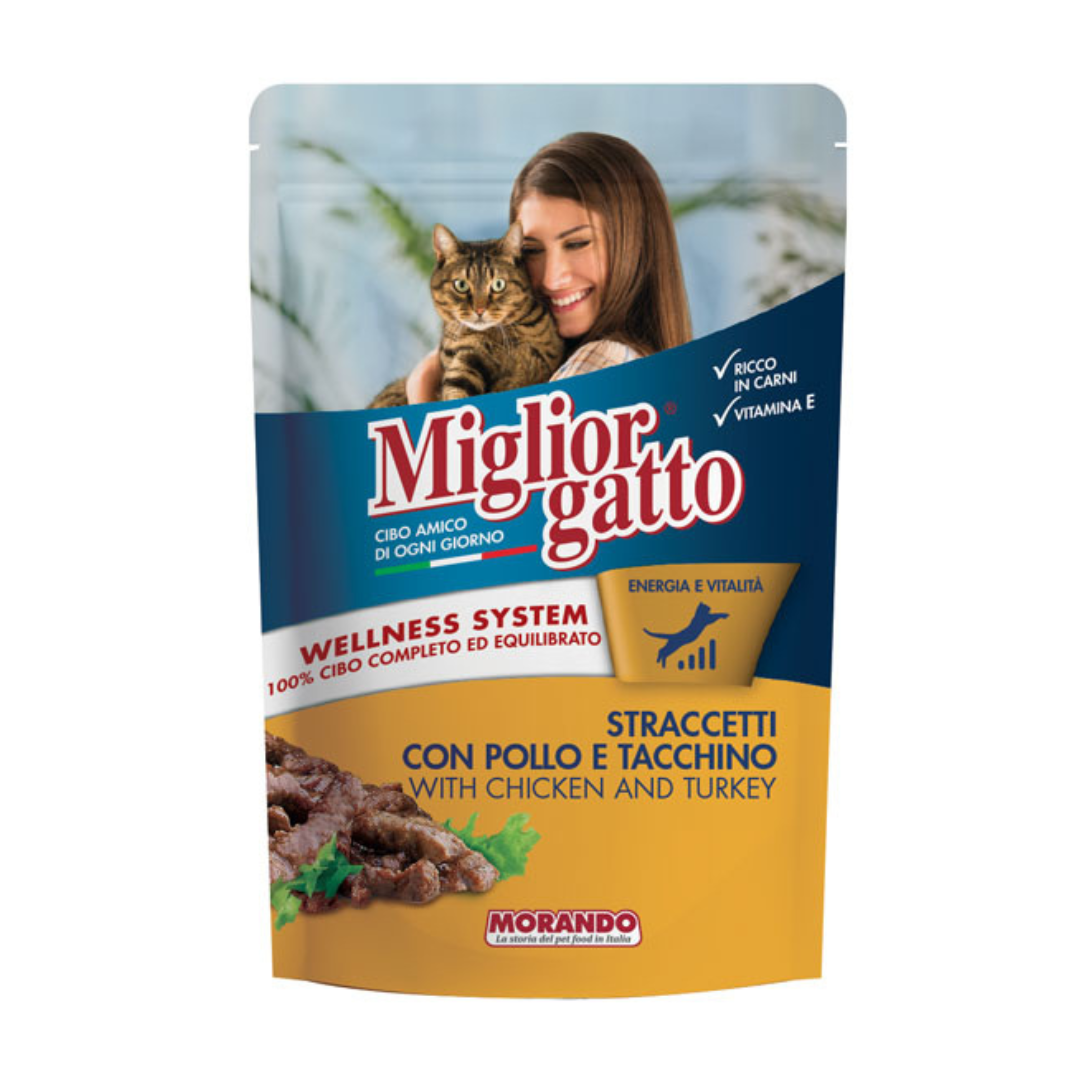Miglior gatto pochons poulet et dinde pour chat 100g