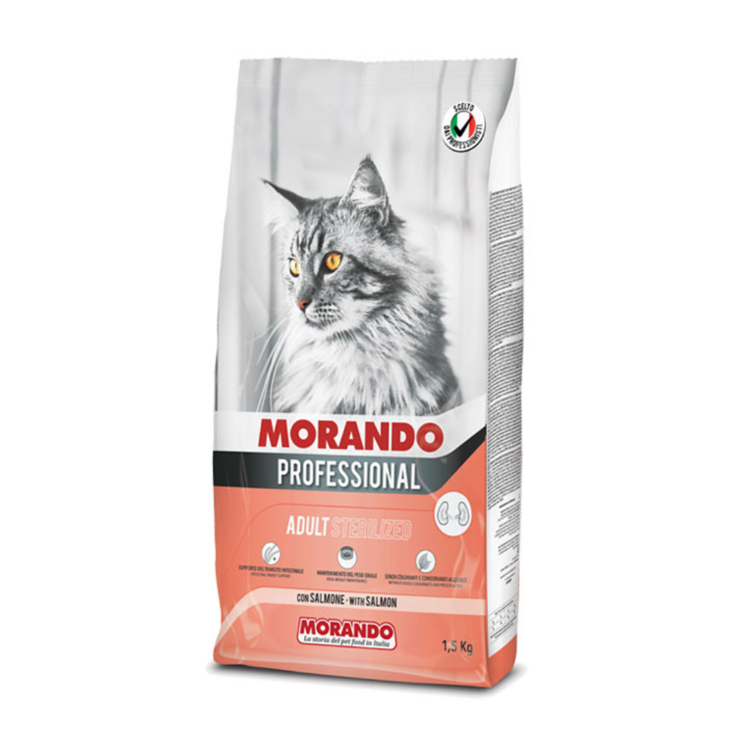 Morando Professional croquettes saumon pour chat stérilisé 1,5kg