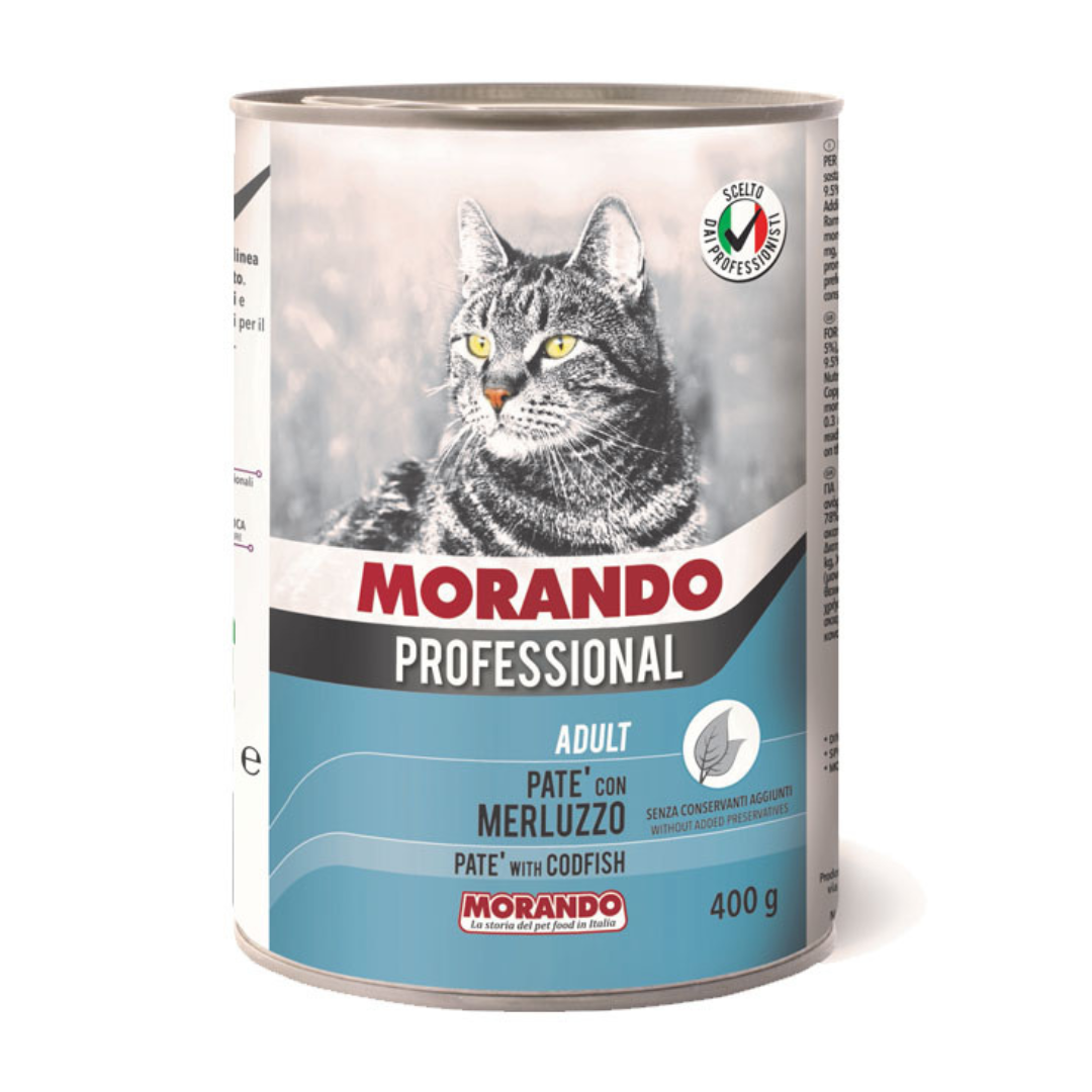 Morando gatto professional paté morue pour chat 400g