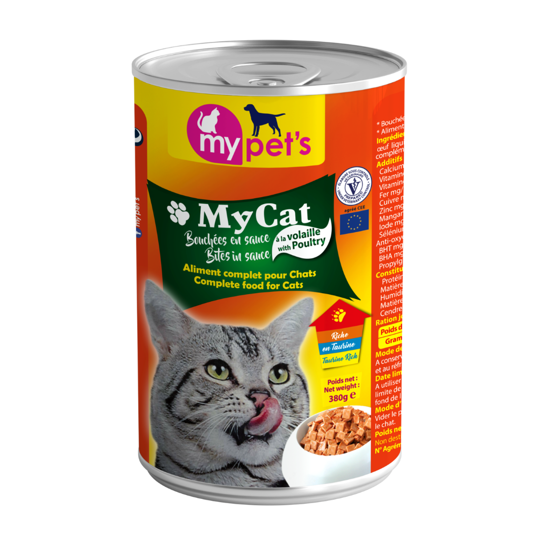 MyPets bouchées volaille pour chat 380g
