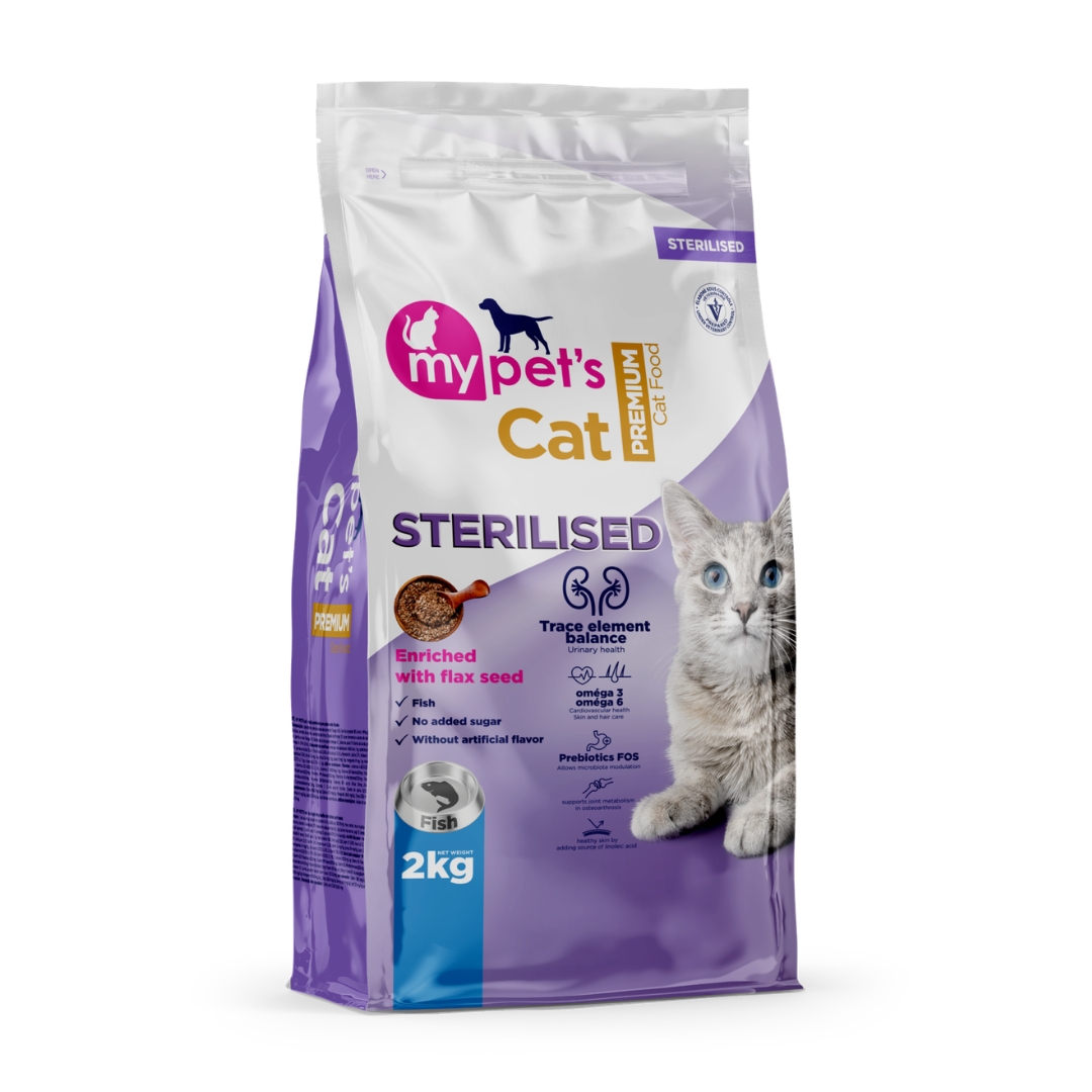 Mypets croquettes poisson pour chat stérilisé 2kg