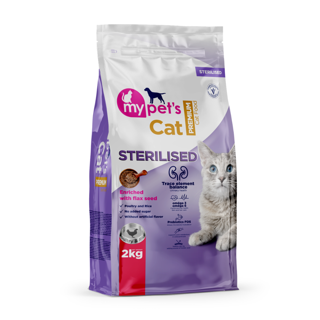 Mypets croquettes volaille pour chat stérilisé 2kg