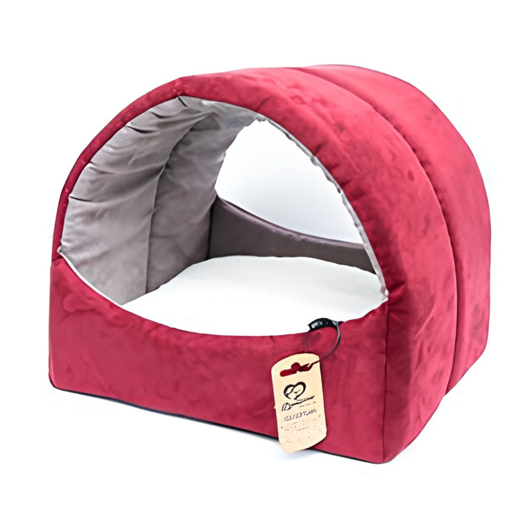 Panier tunnel taille 1 Rouge pour chat et chien