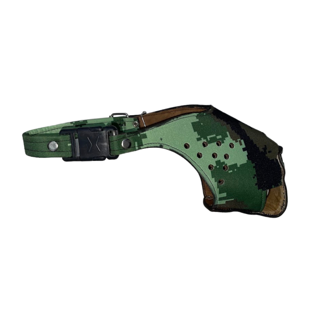Muselière en cuir rembourrée pour chien