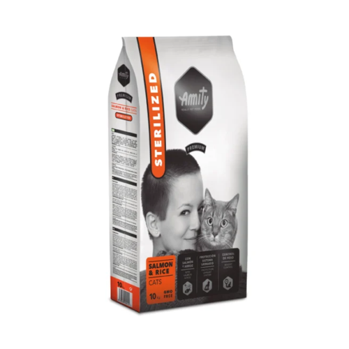 Amity Premium croquettes au saumon pour chat stérilisé