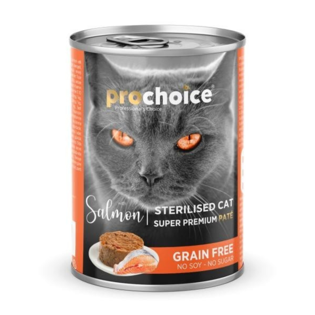 ProChoice pâté au saumon pour chat stérilisé 400g