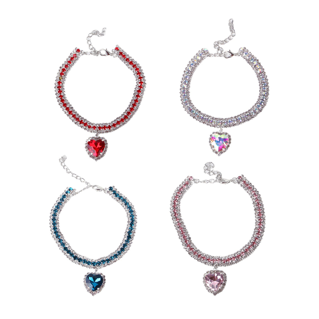 Collier soirée cœur pour chat et petit chien