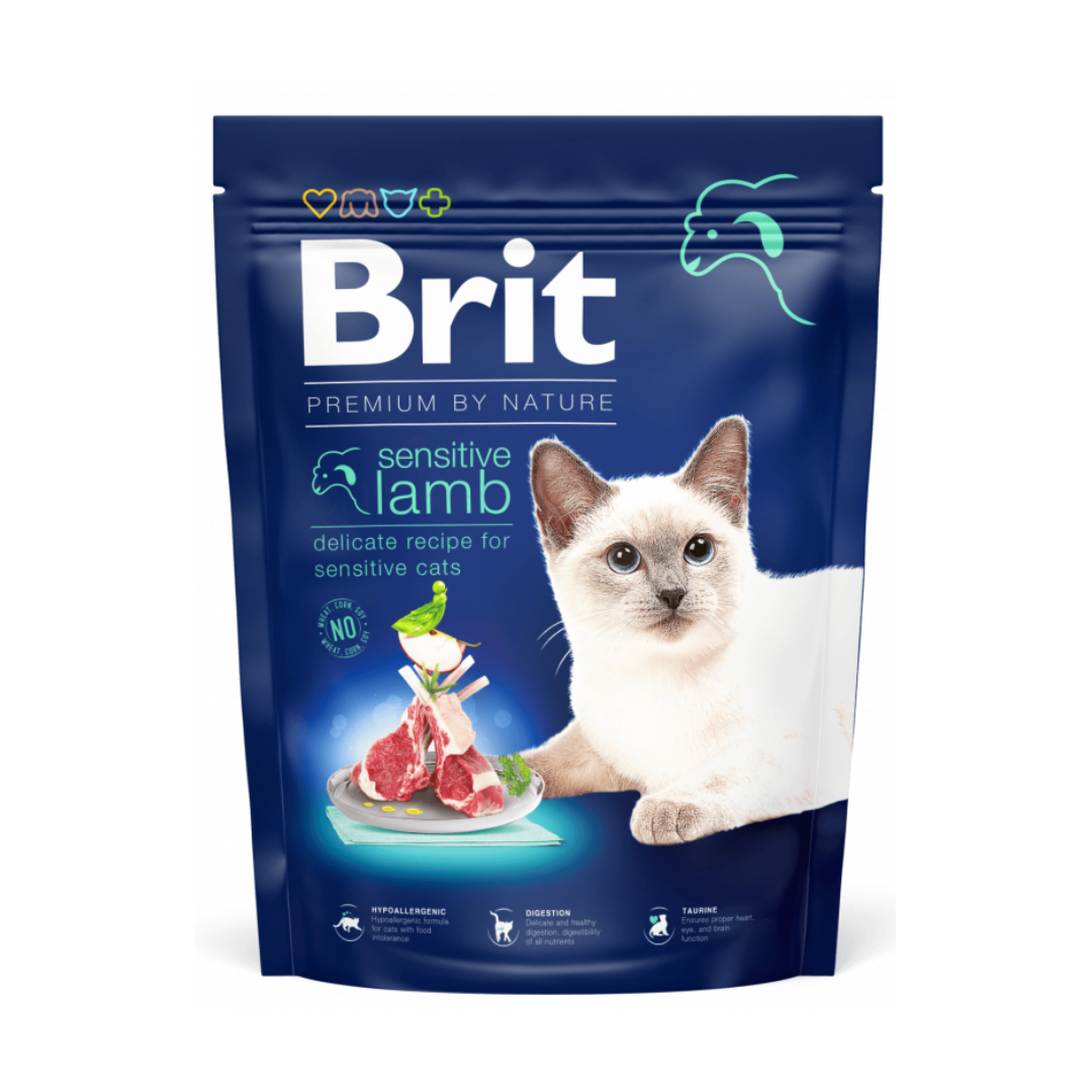 Brit croquettes agneau pour chat sensible 1,5kg
